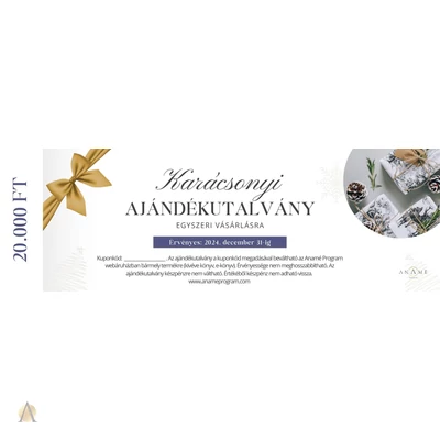 Karácsonyi ajándékutalvány - 20 000 Ft 